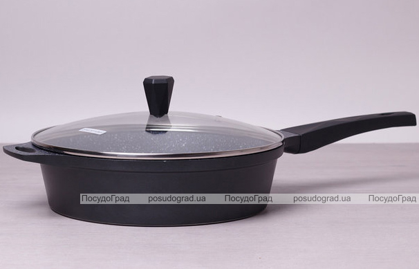 Сковорода-сотейник Kamille Fry Pan Ø28см з мармуровим антипригарним покриттям