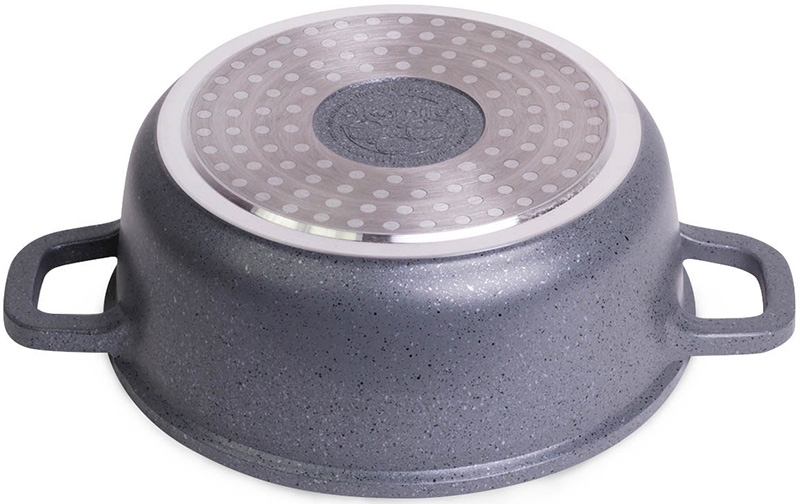 Каструля Kamille Landes Grey 6.5л з литими алюмінієвими ручками