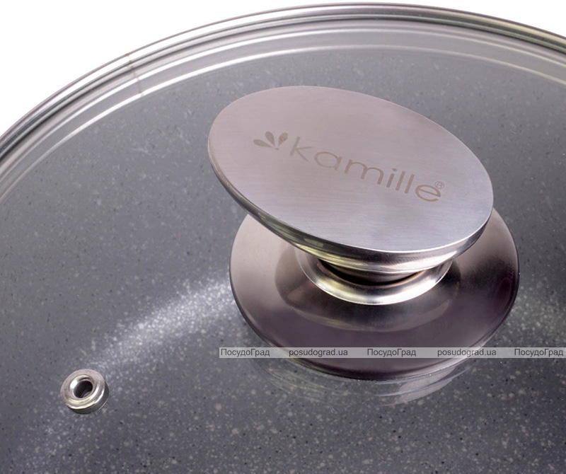 Кастрюля Kamille Landes Grey 4.5л с литыми алюминиевыми ручками
