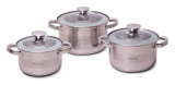 Набор 3 кастрюли Kamille Springfield 2.1л, 2.9л, 3.9л с крышками