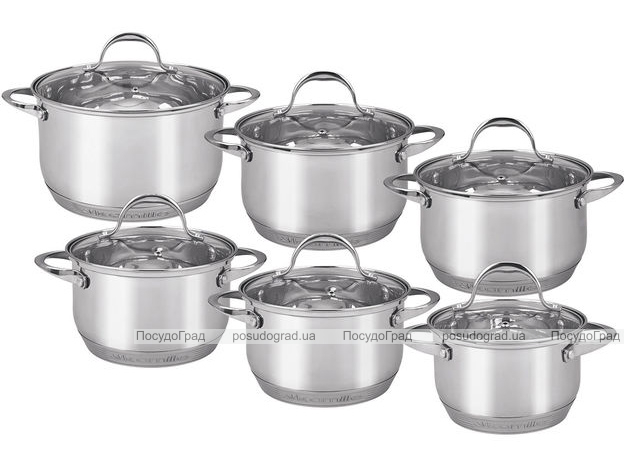 Набор кастрюль Kamille Classic 6 кастрюль 1.5л, 2х2.5л, 2х3.5л, 5.5л с крышками