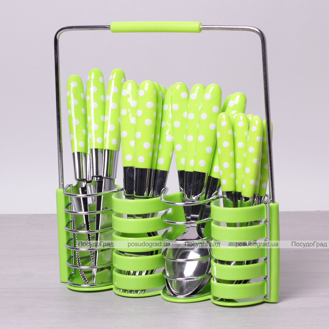 Набір столових приборів Kamille Elegance Set 24 предмета і підставка