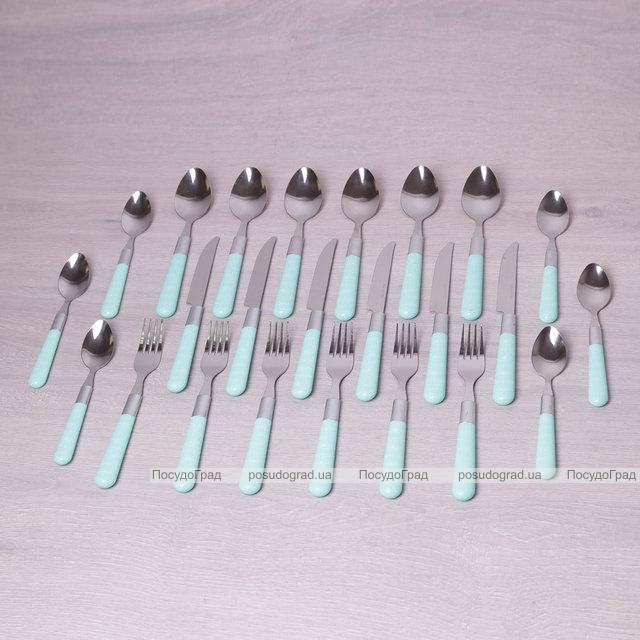 Набір столових приборів Kamille Elegance Set 24 предмета і підставка сталева