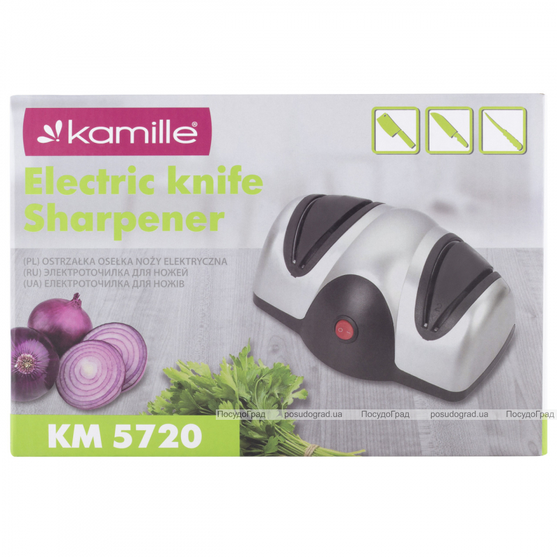 Электрическая точилка для ножей Kamille 21х15х10см