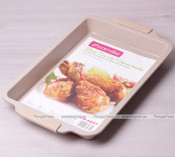 Форма-деко Kamille Marble 46х29.5х4.5см з силіконовими ручками