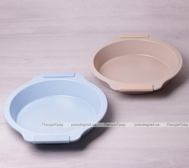 Форма Kamille Marble кругла 35х32х6см з силіконовими ручками