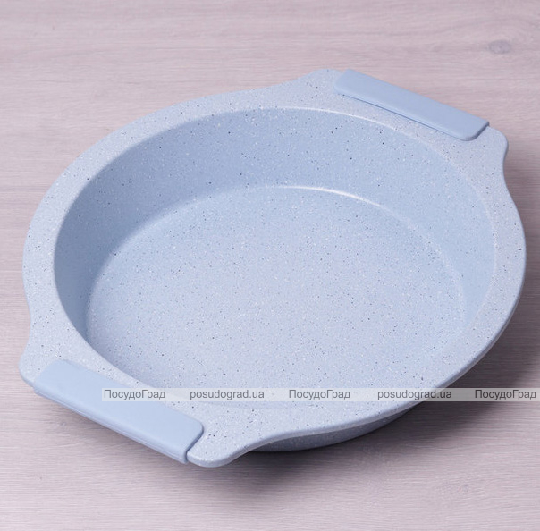 Форма Kamille Marble кругла 37х34х7см з силіконовими ручками