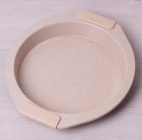 Форма Kamille Marble кругла 28.5х26.5х4см з силіконовими ручками
