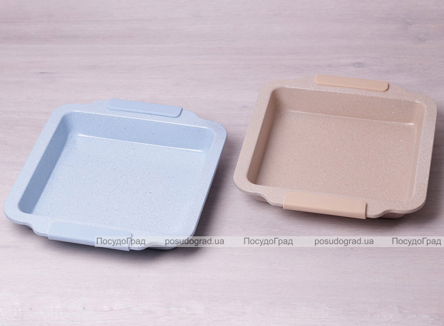 Форма для випічки Kamille Marble 30.5х27х4.5см з силіконовими ручками