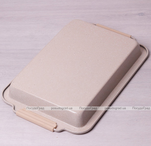 Форма для випічки Kamille Marble 40.5х27х4.5см з силіконовими ручками