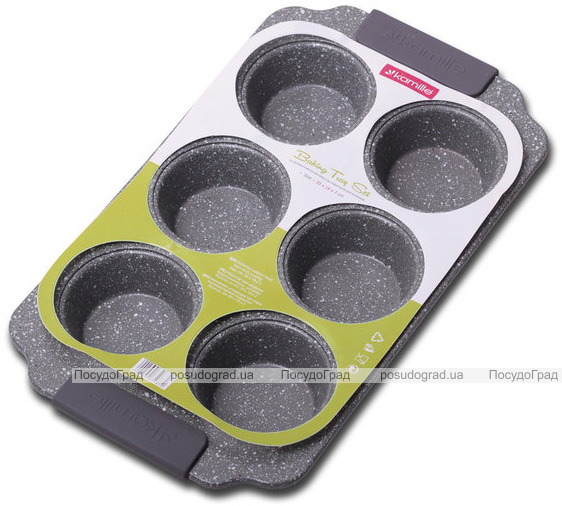 Форма для випічки кексів Kamille Marble 30х18см, 6 осередків