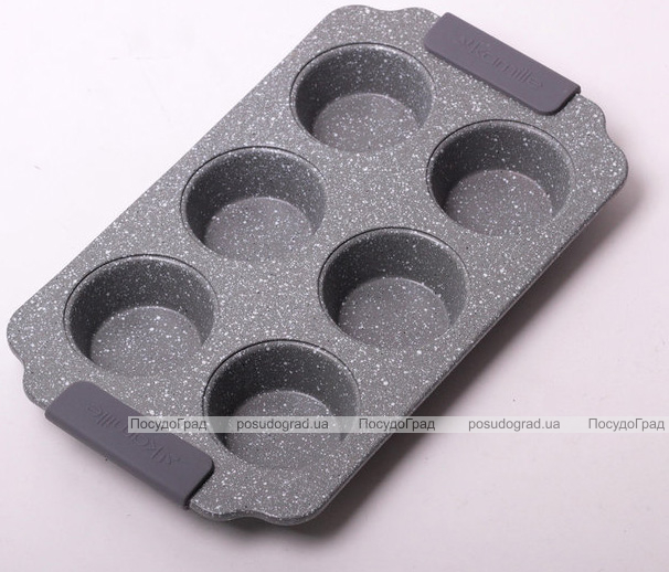 Форма для випічки кексів Kamille Marble 30х18см, 6 осередків