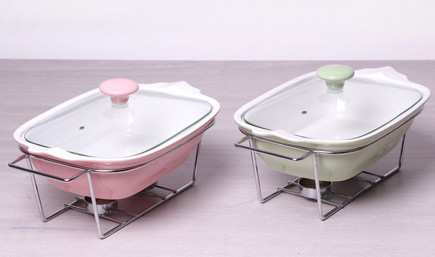 Марміт Kamille Food Warmer керамічна кольорова форма 1.4л 30см з підігрівом