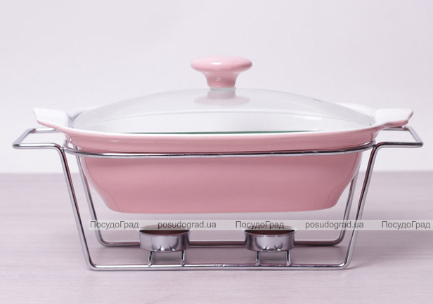 Марміт Kamille Food Warmer керамічна кольорова форма 1.4л 30см з підігрівом