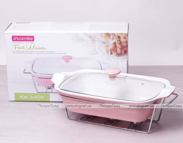 Марміт Kamille Food Warmer керамічна кольорова форма 2.3л 38см з підігрівом