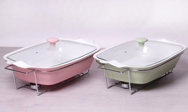 Марміт Kamille Food Warmer керамічна кольорова форма 3.7л 43см з підігрівом