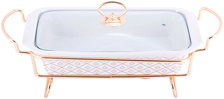Марміт Kamille Food Warmer "In Gold" керамічна форма 2.5л, 36.5см з підігрівом