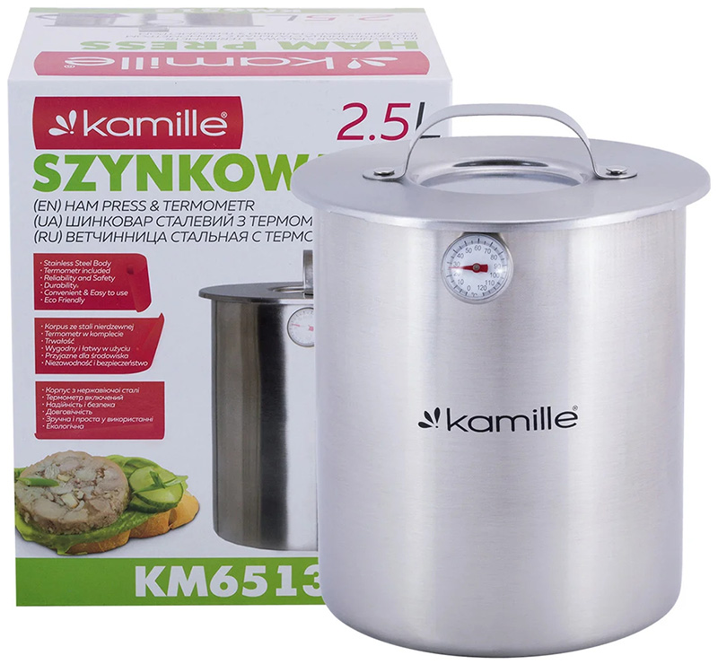 Ветчинниця Kamille (шинковар) Ø14х17см, 2.5л з термометром