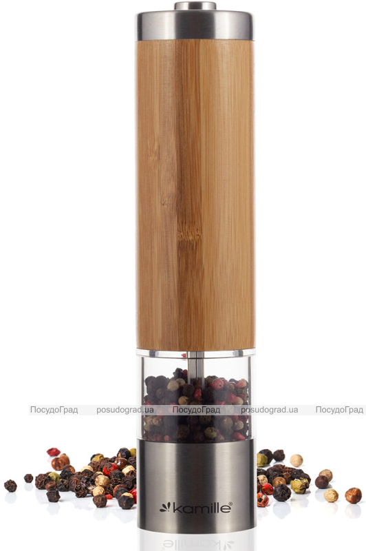 Млин для спецій Kamille Electric Pepper Mill електричний Ø5х21.4см