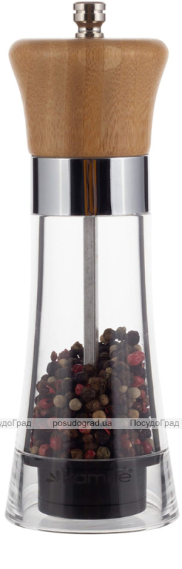 Млин для спецій Kamille Pepper Mill Ø6х18см (ручний млин для перцю)