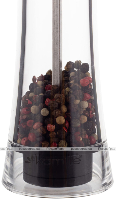 Млин для спецій Kamille Pepper Mill Ø6х18см (ручний млин для перцю)