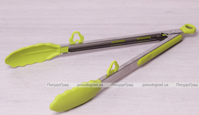 Щипці Kamille Delight 30.5см силіконові з металевою ручкою
