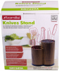 Колода для ножів Kamille Brash Stand Wood 22.5см пластикова подвійна