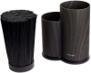 Колода для ножів Kamille Brash Stand Ebony 22.5см пластикова подвійна