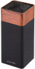 Подставка Kamille Acacia Black, колода для ножей 9.5х9.5х22см с полипропиленовым наполнителем