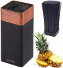 Подставка Kamille Acacia Black, колода для ножей 9.5х9.5х22см с полипропиленовым наполнителем