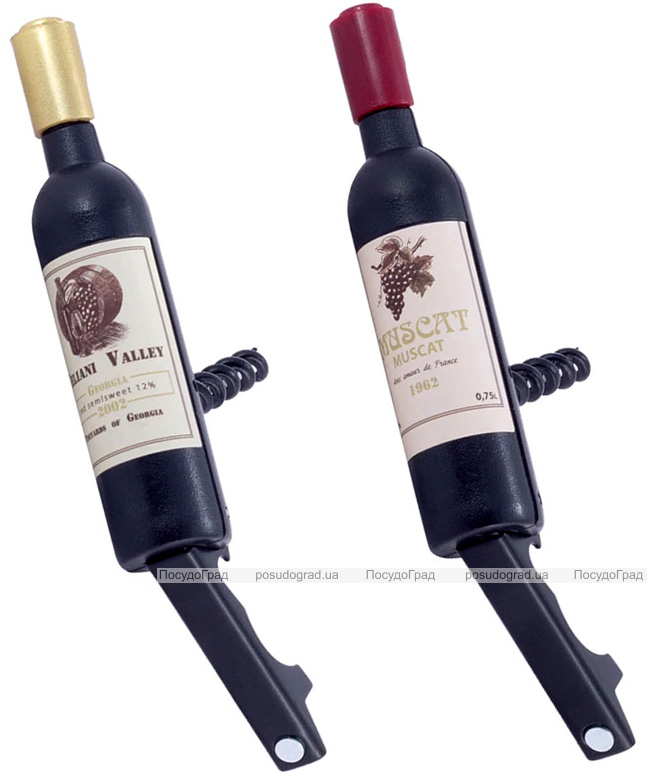 Штопор Kamille Wine Story з магнітом і відкривачкою
