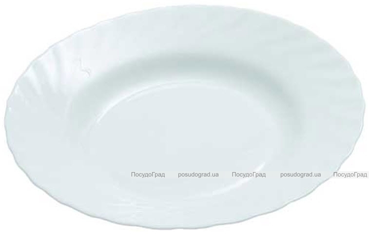 Супова тарілка Luminarc Trianon White Ø23см, склокерамічна