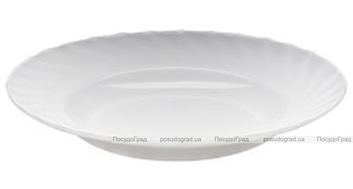 Супова тарілка Luminarc Trianon White Ø23см, склокерамічна