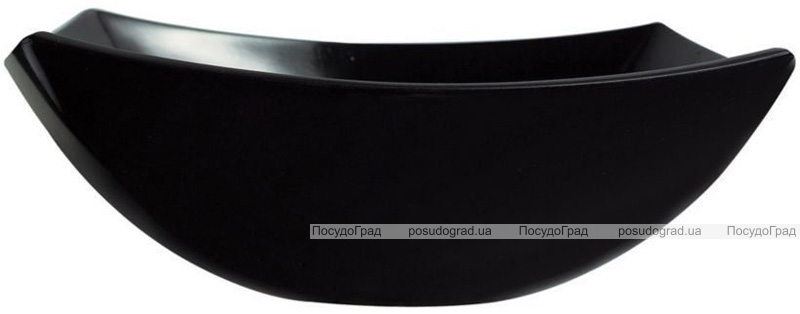 Набір 6 квадратних салатників Luminarc Quadrato Black 24см, склокераміка