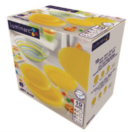 Столовий сервіз Luminarc Arty Yellow на 6 персон 19 предметів