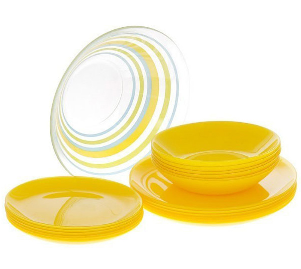 Столовий сервіз Luminarc Arty Yellow на 6 персон 19 предметів