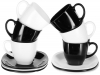 Чайный сервиз Luminarc Carine Black&White 6 чашек 220мл и 6 блюдец
