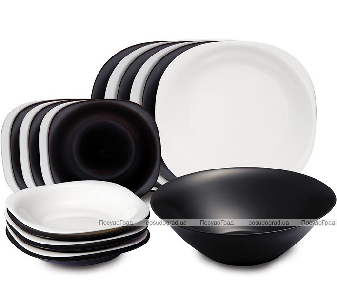 Столовий сервіз Luminarc Carine Black&White на 6 персон 19 предметів
