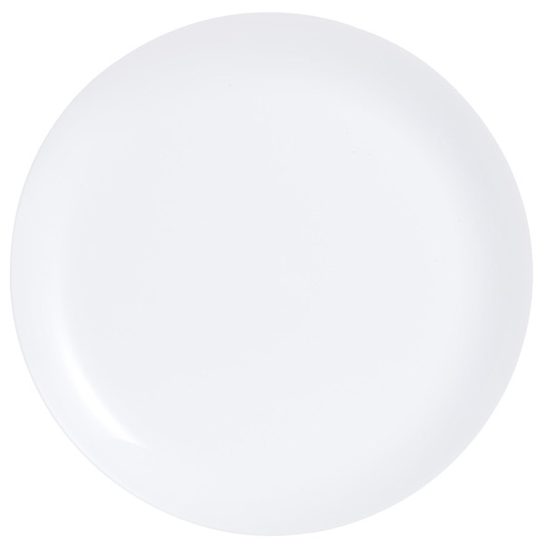 Набір 6 обідніх тарілок Luminarc Diwali White Ø25см, склокераміка