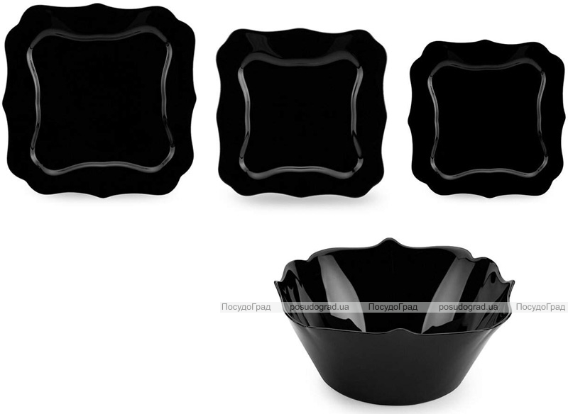 Столовий сервіз Luminarc Authentic Black на 6 персон 19 предметів