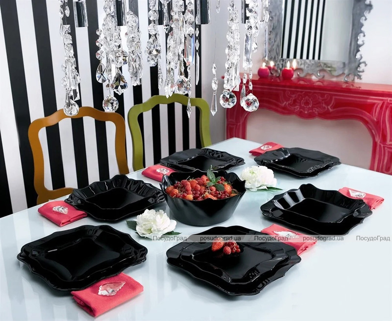 Столовий сервіз Luminarc Authentic Black на 6 персон 19 предметів