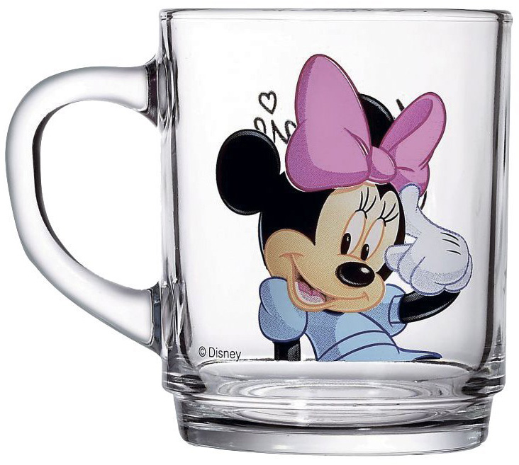Кружка дитяча Minnie Mouse скляна 250мл для дівчинки