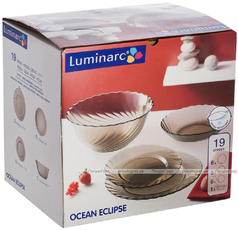 Столовий сервіз Luminarc Ocean Eclipse на 6 персон 19 предметів
