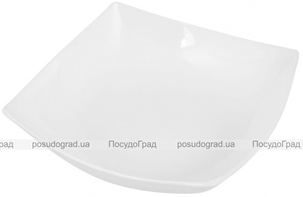 Набор 6 квадратных суповых тарелок Luminarc Quadrato White 20см, стеклокерамика