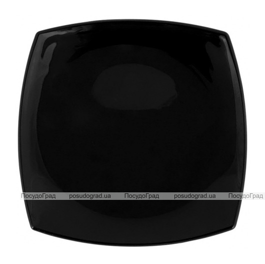 Набір 6 квадратних десертних тарілок Luminarc Quadrato Black 19см, склокераміка