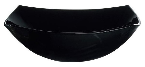 Набор 6 квадратных салатников Luminarc Quadrato Black 16см, стеклокерамика
