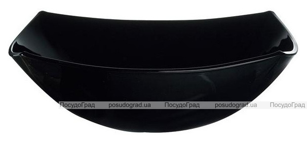 Набір 6 квадратних салатників Luminarc Quadrato Black 16см, склокераміка