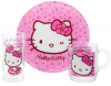Дитячий набір Luminarc Hello Kitty Sweet Pink 3 предмети: кружка, тарілка, стакан