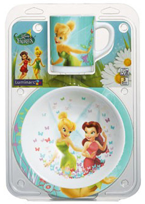 Дитячий набір Luminarc Fairies Butterfly 3 предмети: піала, кружка, тарілка
