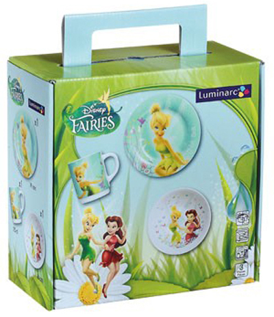 Дитячий набір Luminarc Fairies Butterfly 3 предмети: піала, кружка, тарілка